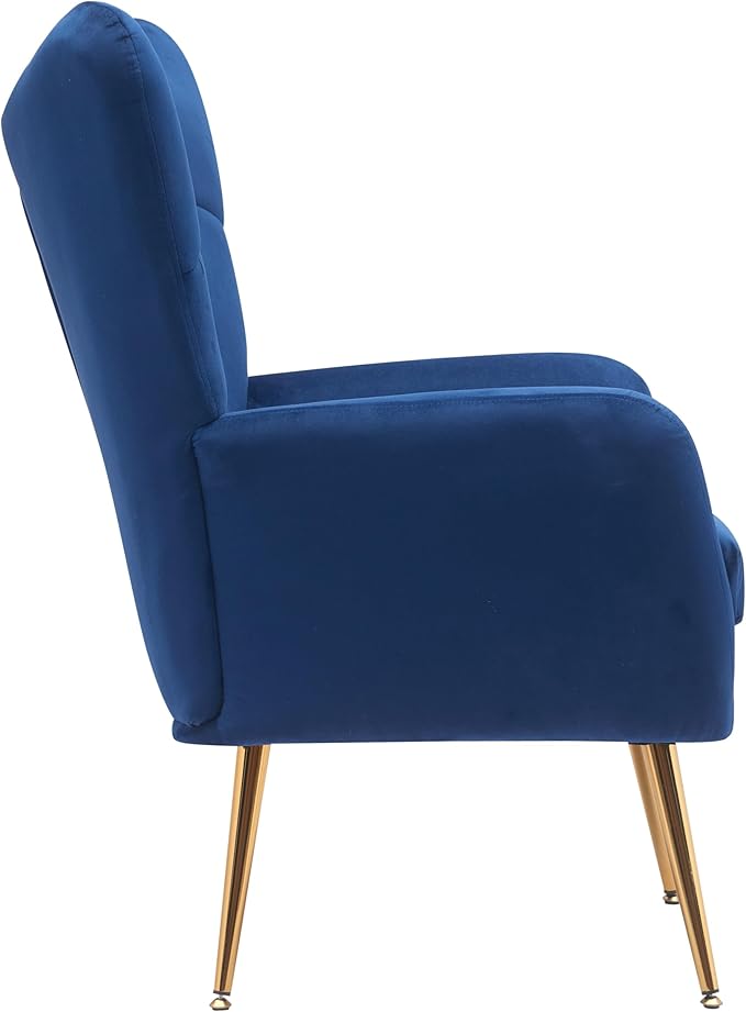 Container Furniture Direct Modern Chic Mid-Century Velvet Accent Armchair - Image 11