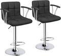 Bar Stools Set of 2, Armrest Adjustable Swivel Barstools by ERGOSEAT