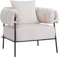 HollyHOME Modern Velvet Accent Chair, Upholstered Comfy Reading Chair, Fabric by HollyHOME