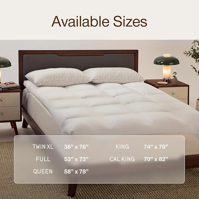 Coop Home Goods Essence Down Alternative Mattress Topper Cal King, Plush 2-Inch - Image 9