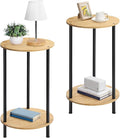 Small Round Table Set of 2, End Tables Living Room, Side Tables by SEHERTIWY