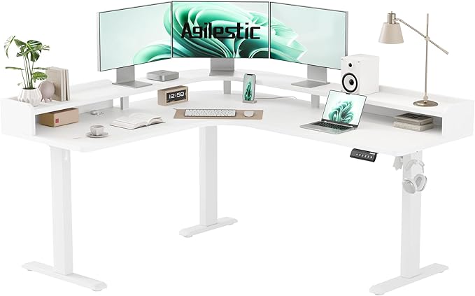 Agilestic L Shaped Standing Desk, Corner Desk by Agilestic
