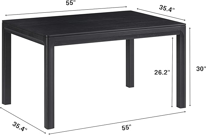 NTC Flow 55 Inch Modern Design, Rectangular Dinner Table - Image 2