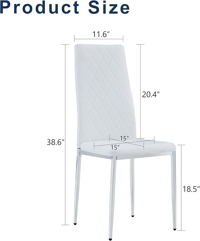 JT Modern Minimalist Dining Chair Fireproof Leather Sprayed Metal Pipe Diamond - Image 2