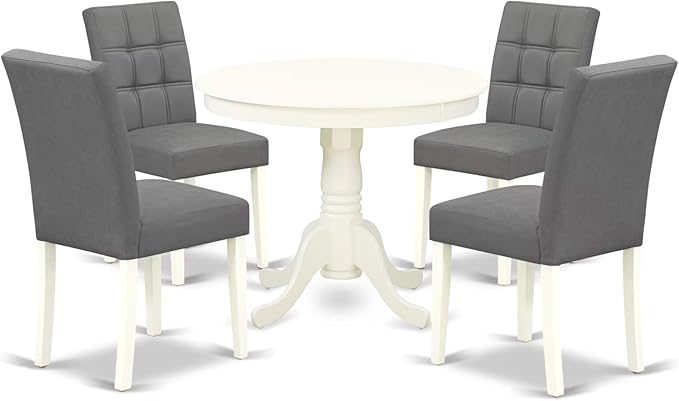 East West Furniture ANAS5-LWH-41 5 Piece Dining Table Set contain A Dinner by EastWestFurniture