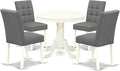 East West Furniture ANAS5-LWH-41 5 Piece Dining Table Set contain A Dinner by EastWestFurniture