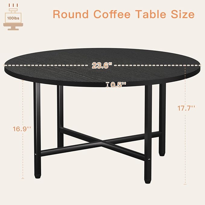 Coffee Table, 23.6" Coffee Tables - Image 3