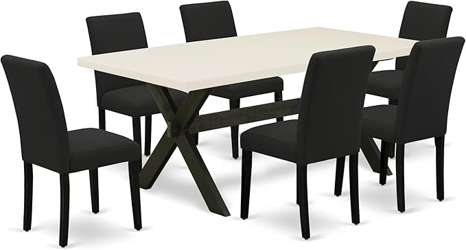 East West Furniture X627AB624-7 7 Piece Dining Room Furniture Set Consist of a by EastWestFurniture