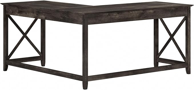 Bush Furniture Key West L Shaped Desk, 60-inch Modern Farmhouse Writing Desk - Image 8