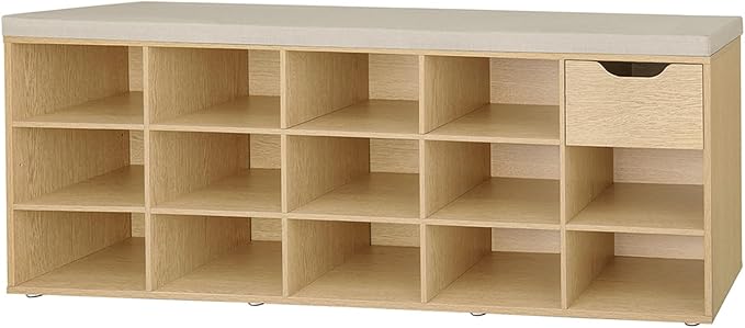DINZI LVJ Shoe Bench, Entryway Storage Bench by DINZILVJ