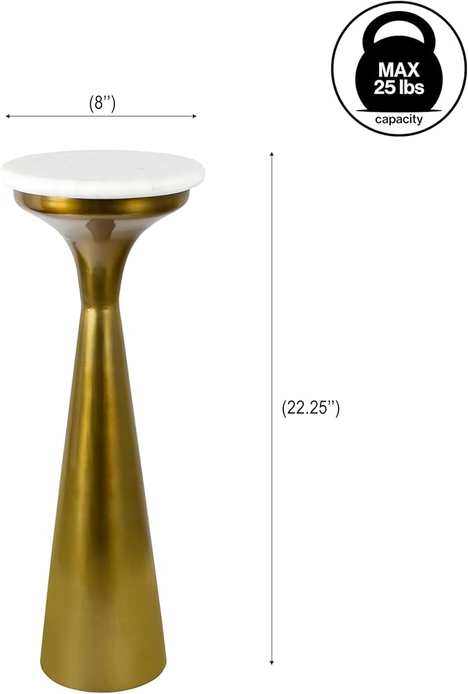 JONATHAN Y END1009A Oliver 22.25" Mid-Century Glam Retro Metal Drink Table - Image 3