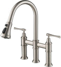 KRAUS Allyn Transitional Bridge Kitchen Faucet by KRAUS