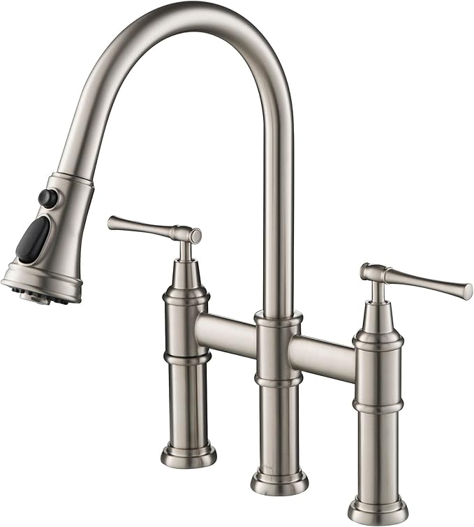 KRAUS Allyn Transitional Bridge Kitchen Faucet by KRAUS
