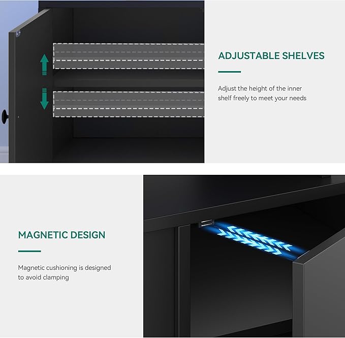 YITAHOME Modern TV Stand with LED Lights - Image 5