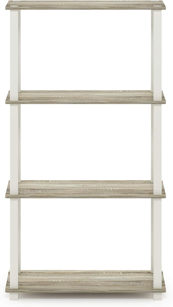 Furinno Turn-N-Tube 4-Tier Multipurpose Shelf Display Rack, Square Tube - Image 5