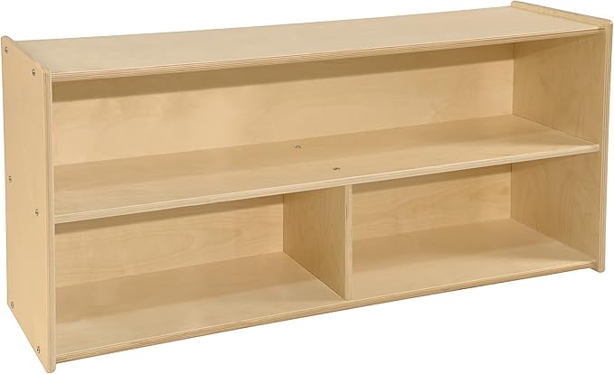 2-Shelf Kids Bookshelf & Toy Storage Organizer | 3-Section Montessori Shelves - Image 4