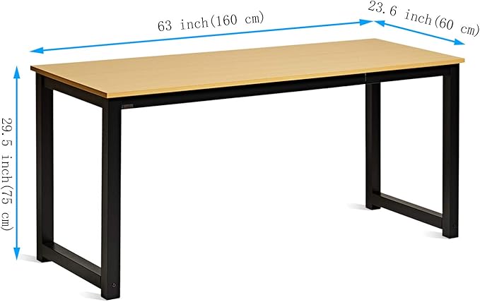 Decoholic 63 Inch Computer Desk, Home & Office PC Laptop Study Writing Table - Image 6