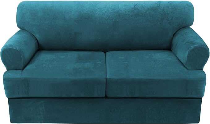 H.VERSAILTEX Sofa Cover 3 Piece T Cushion Loveseat Slipcovers Thick Velvet by HVERSAILTEX