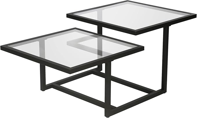 Henn&Hart 43" Wide Square Coffee Table in Blackened Bronze, Modern coffee tables - Image 9