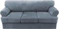 H.VERSAILTEX Sofa Cover 4 Piece T Cushion Sofa Slipcovers Thick Velvet Couch by HVERSAILTEX
