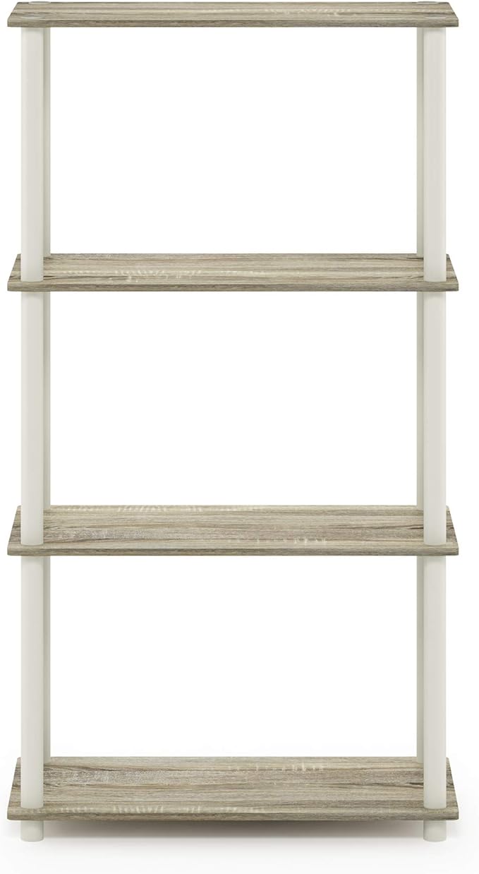 Furinno Turn-N-Tube 4-Tier Multipurpose Shelf Display Rack, Round Tubes - Image 6