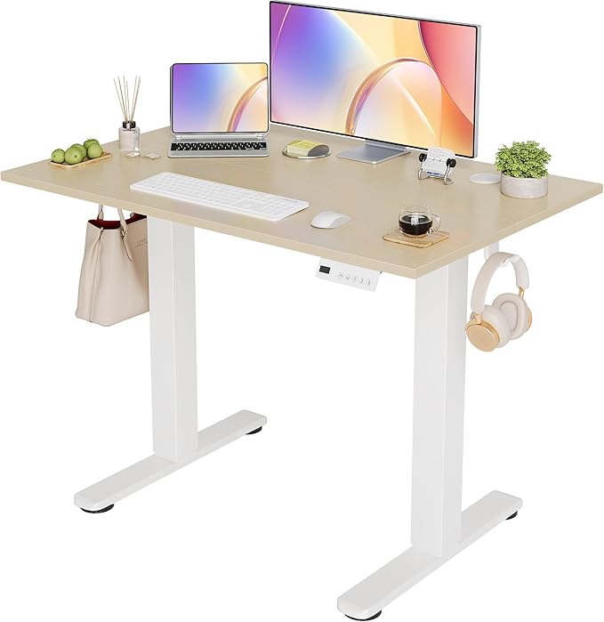 Seang Electric Standing Desk Adjustable Height, 40 x 24 Inch Sit Stand Desk by Unknown