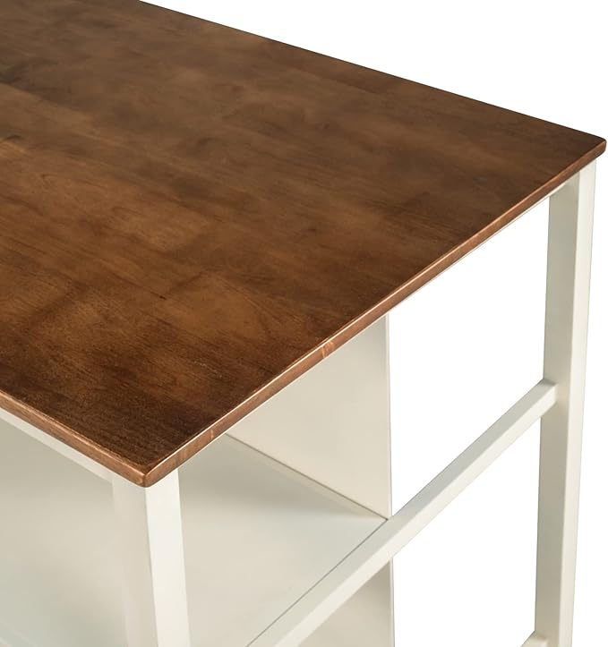 Ball & Cast 45" Solid Wood Rustic Stationary Kitchen Island, - Image 9