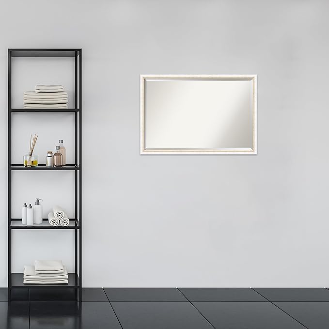 Amanti Art White Bathroom Mirror - Image 5