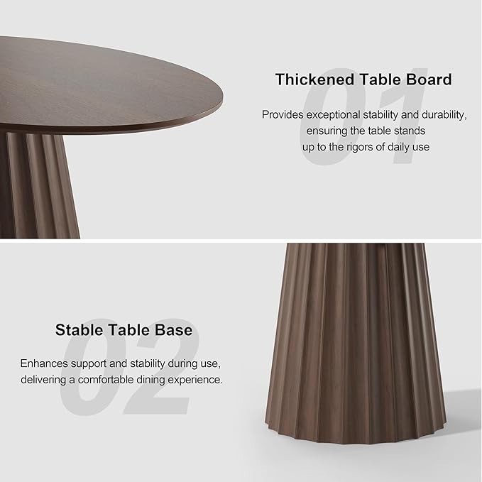 Casaphoria 67" Oval Dining Table, Modern Wood Kitchen Table - Image 5