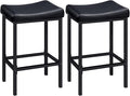 HOOBRO Bar Stools, Counter Height Stools, Saddle Barstools by HOOBRO