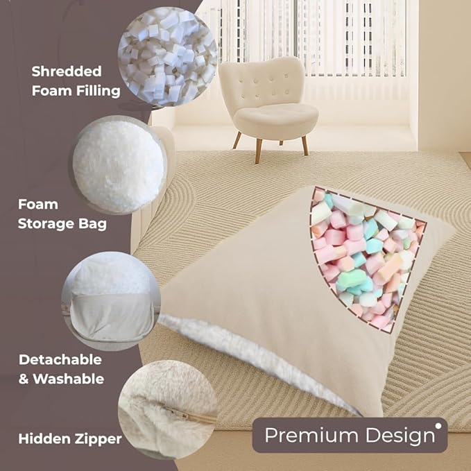 Wonder Space Bean Bag Chair – Soft Foam Filling | Removeable & Washable Cover | - Image 4