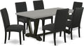 East West Furniture V697DR124-7 7 Piece Modern Dining Table Set Consist of a by EastWestFurniture