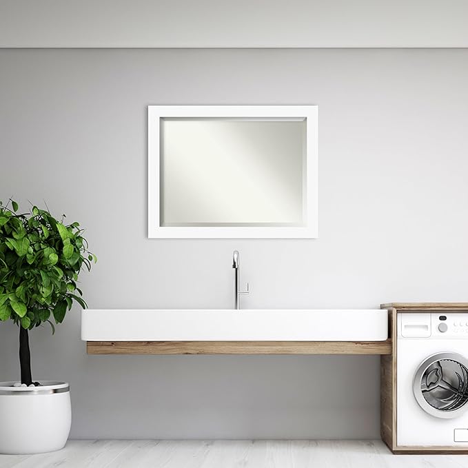 Amanti Art White Bathroom Mirror - Image 6