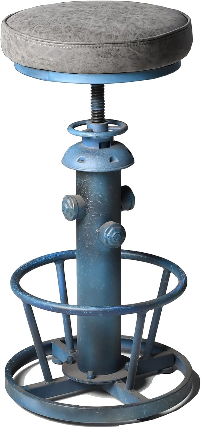 Topower American Antique Industrial Round Bottom Adjustable Height Cafe Coffee - Image 8