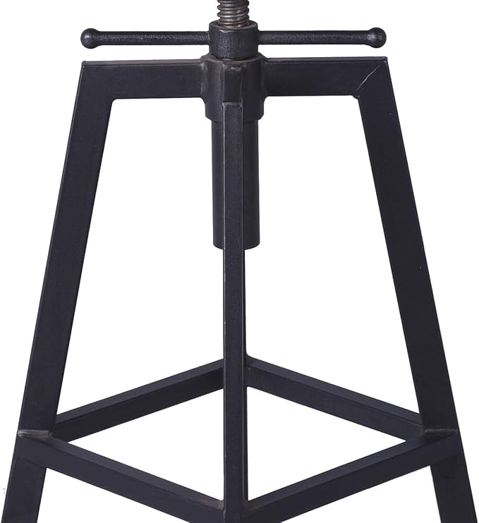 Diwhy Industrial Bar Stool Wood Metal Bar Stool, Adjustable Height Swivel - Image 7