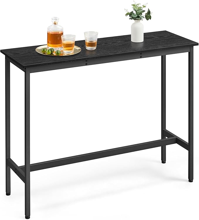 VASAGLE Bar Table, Narrow Long Kitchen Dining Table, Sturdy Metal Frame by VASAGLEbySONGMICSHOME