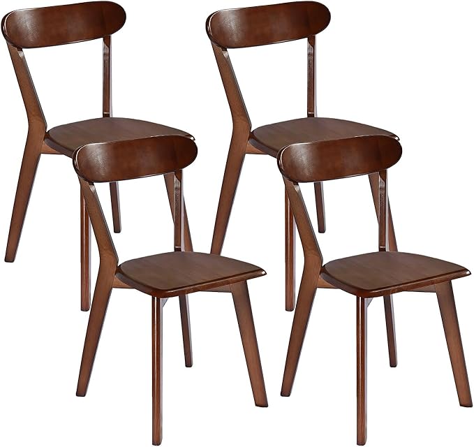 DELAVIN Soild Wood Dining Chairs Set of 4, Oak Wood Kitchen Chairs, Dining Room by DELAVIN