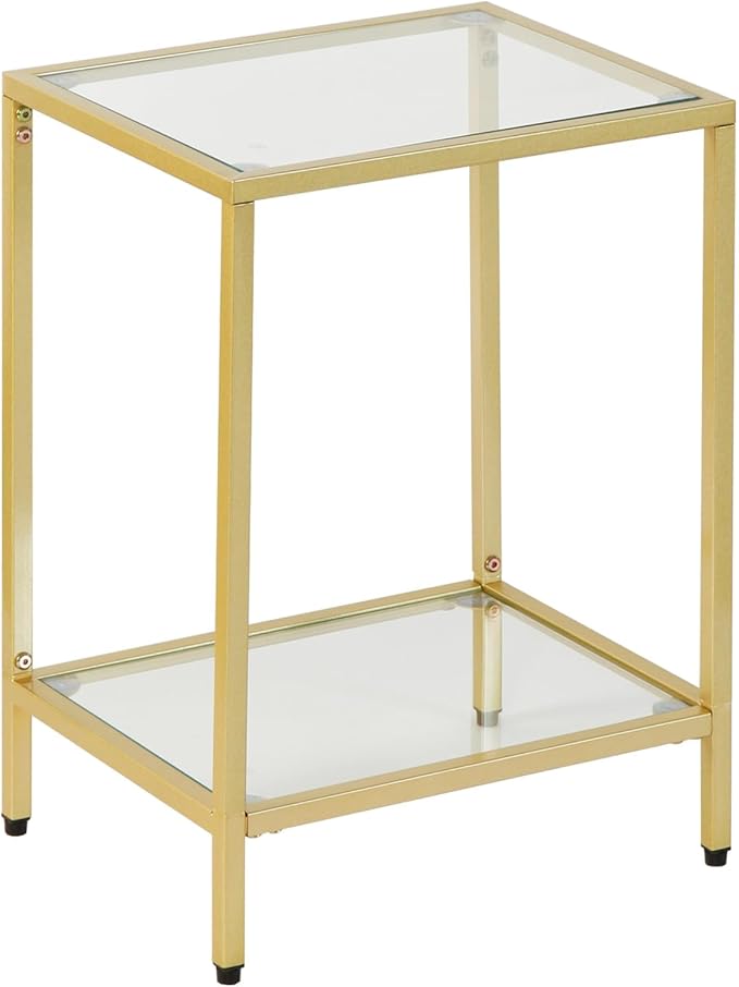 Modern 2-Tier Tempered Glass End Table by Gawicpy