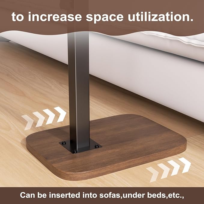 Adjustable Side Table TV Tray, C Shaped End Table, Small Bedside Table - Image 6