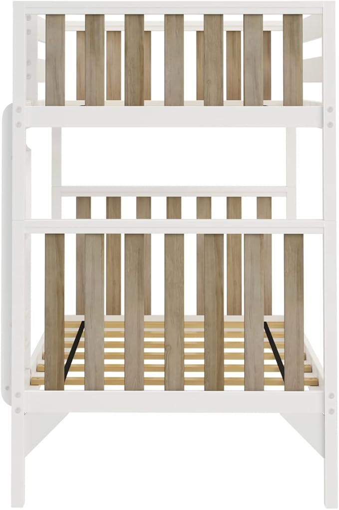 Max & Lily Bunk Bed, Scandinavian Modern Bunk Bed, Solid Wood Twin-Over-Twin - Image 5