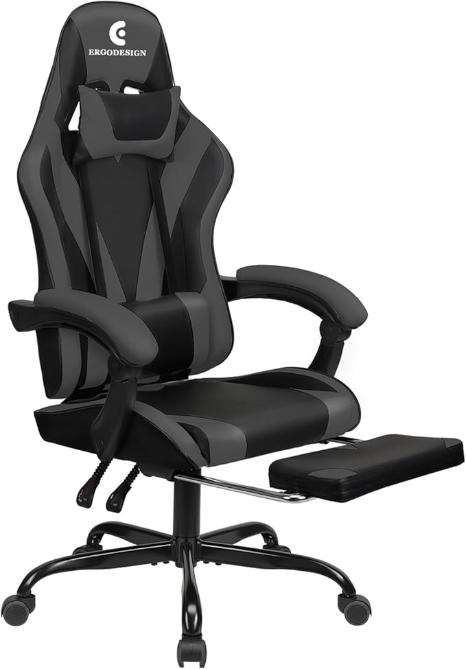 Gaming Chair with Linkage Armrest & Footrest, High Back Video Gaming Chair - Image 4