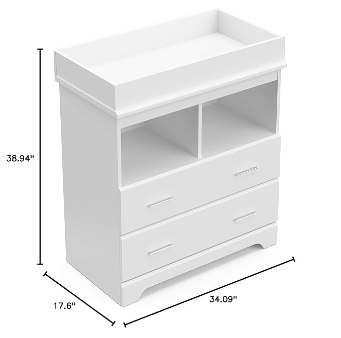 Storkcraft Brookside 2 Drawer Changing Table Dresser – GREENGUARD Gold Certified - Image 3
