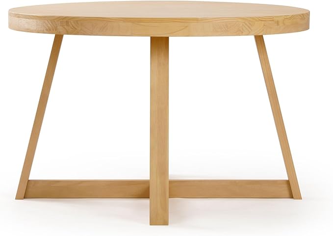 Plank+Beam Round Dining Table, 47 Inch Solid Wood Kitchen Table, Farmhouse - Image 7