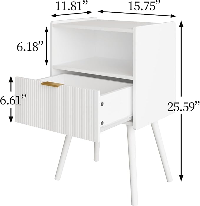 Nightstand, Modern Bedside Table - Image 2