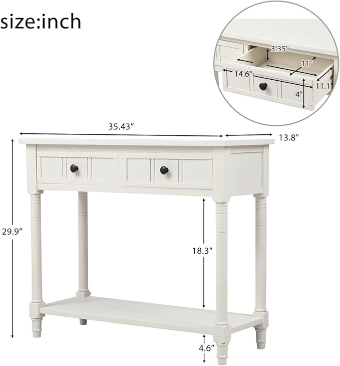 Merax Classic Wood Narrow Console Table - Image 2