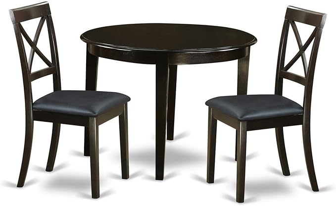 East West Furniture BOST3-CAP-LC 3 Piece Modern Dining Table Set Contains a by EastWestFurniture