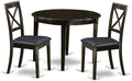 East West Furniture BOST3-CAP-LC 3 Piece Modern Dining Table Set Contains a by EastWestFurniture