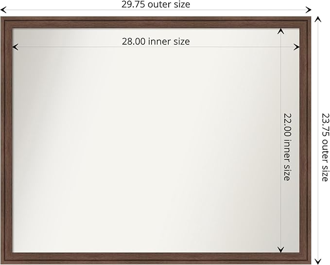 Amanti Art Brown Bathroom Mirror - Image 4