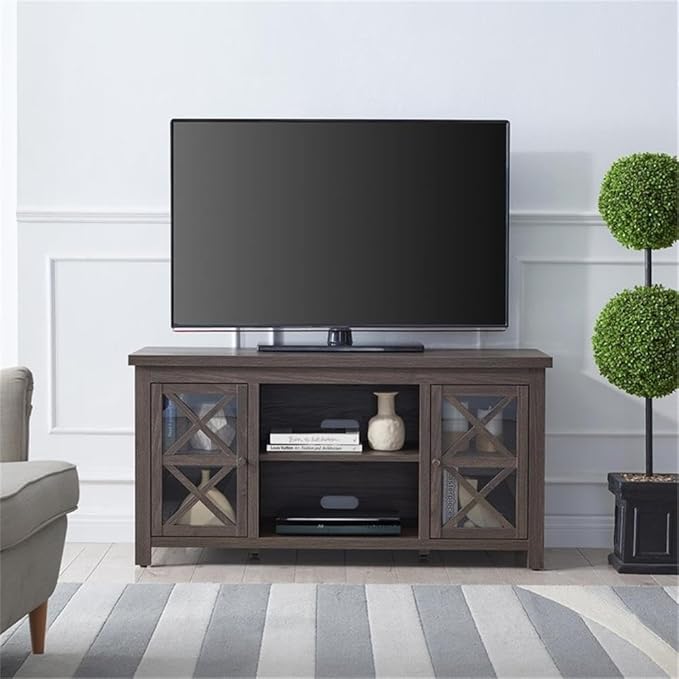 Henn&Hart Rectangular TV Stand for TV's up to 55" in Alder Brown, TV Stands for - Image 5