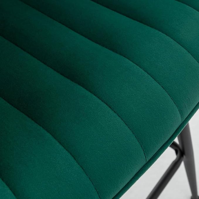24 Inches Velvet Upholstered Island Stools, Bartools Set of 2, Fabric Counter - Image 5